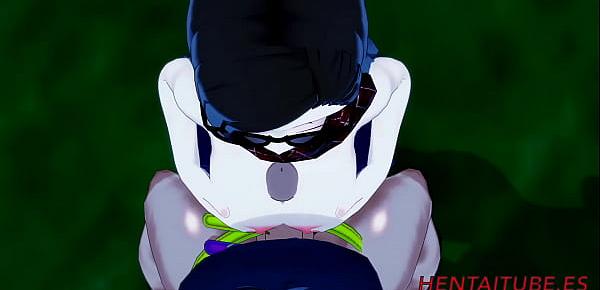  JoJo Hentai 3D - Lisa x Jotaro Boobjob, Cowgirl Fuck with creampie in her pussy - Hard Sex Animation